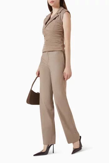 Thea Draped Waistcoat Top