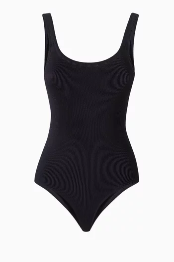One-piece Swimsuit in Seersucker-fabric