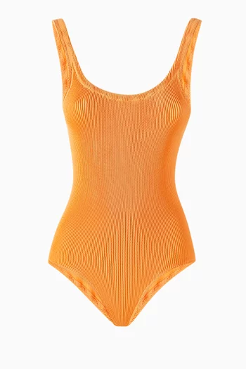 One-piece Swimsuit in Seersucker