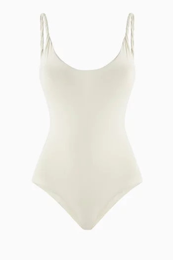 Twisted Scoop-neck One-Piece Swimsuit