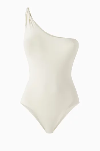 Twisted One-Shoulder One-Piece Swimsuit