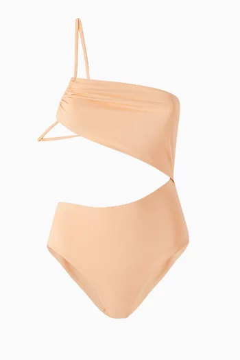 Cut-out One-shoulder One-piece Swimsuit