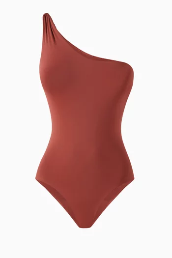 Twisted One-Shoulder One-Piece Swimsuit