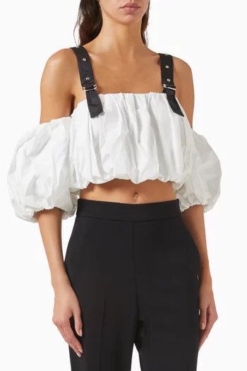 Off-shoulder Crop Top in Cotton
