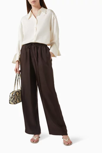 Wide-leg Pants in Silk