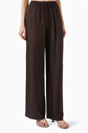 Wide-leg Pants in Silk