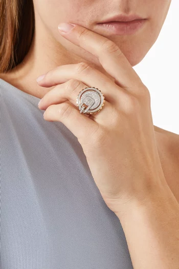 Empire Two-tone Diamond Ring in 18kt Gold