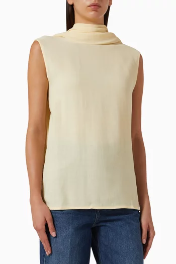 Cocoon Cape Top in Viscose & Wool