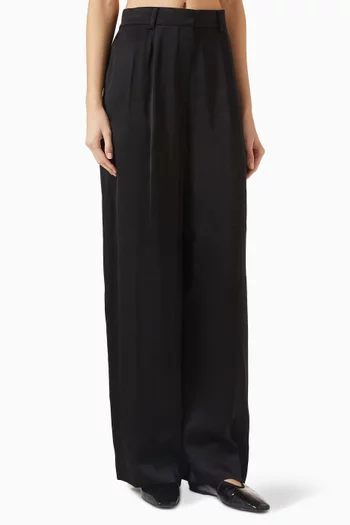 Wide-leg Pants in Satin