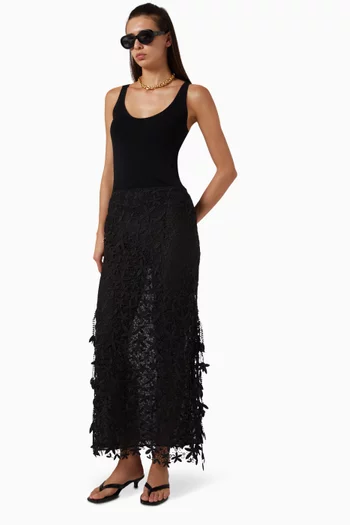 تنورة جوبير طويلة دانتيل