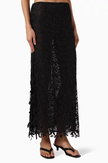 تنورة جوبير طويلة دانتيل