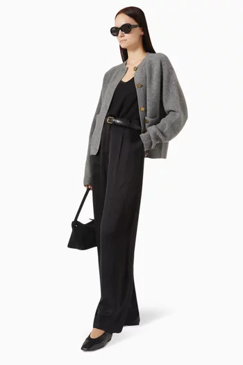 Hammered Button Cardigan in Cashmere Blend