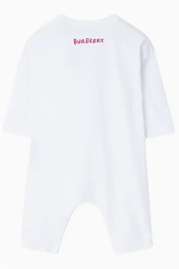 Bear Logo Romper in Cotton