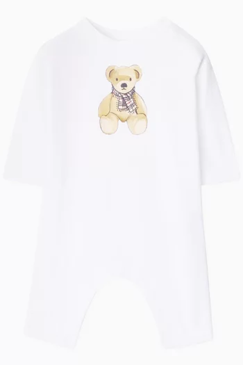 Bear Logo Romper in Cotton