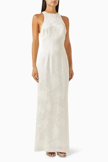 Maxine Open-back Maxi Dress in Viscose