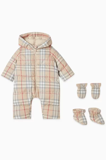 Robinson Check Hooded Down Puffer Suit