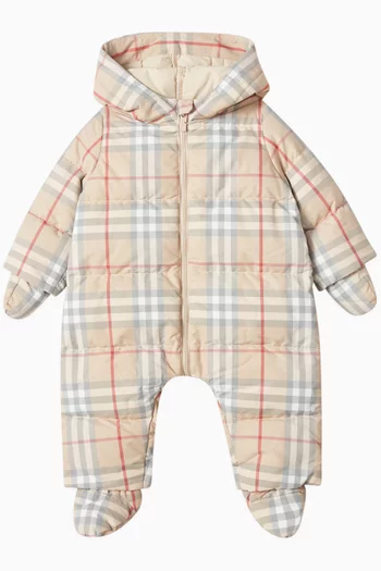 Robinson Check Hooded Down Puffer Suit