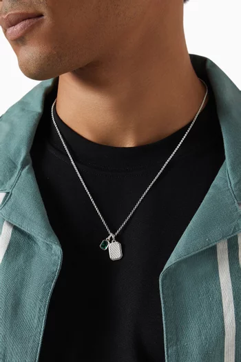 Garnet Octagon Humbug Necklace