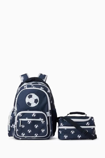 Football Backpack & Lunch Bag Set