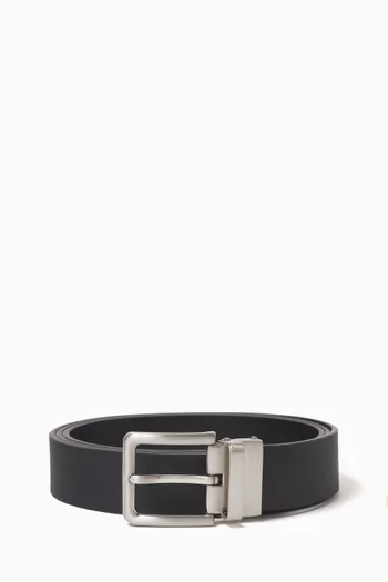 Logo-plaque Belt in Leather