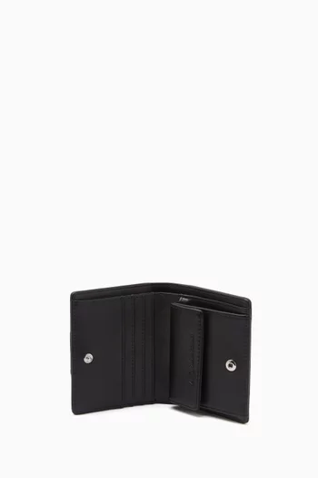 Logo Bifold Wallet in Faux Leather