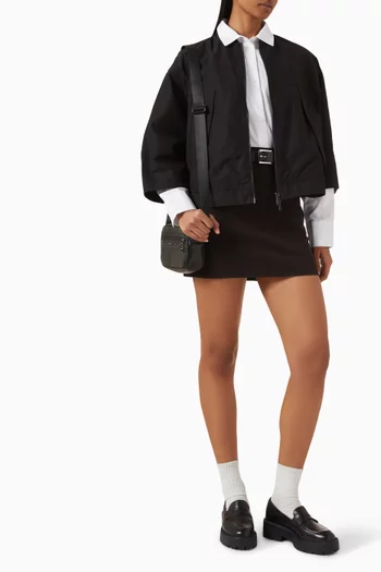 Cropped Shirt in Cotton-blend