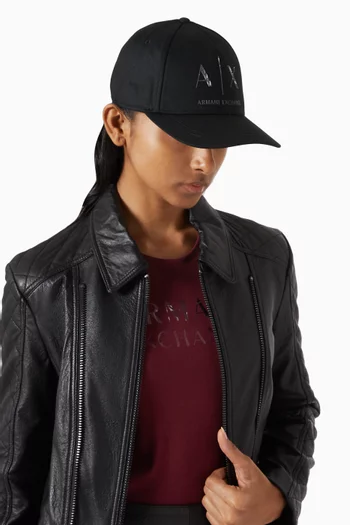 Logo Baseball Cap in Cotton