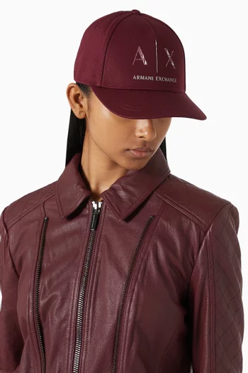 Logo Baseball Cap in Cotton