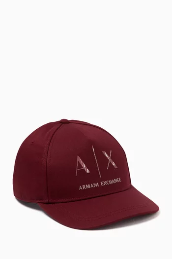 Logo Baseball Cap in Cotton