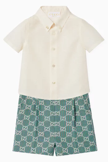 GG Shirt in Cotton-jacquard