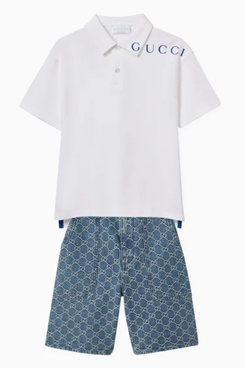 Logo-print Polo Shirt in Cotton-piqué