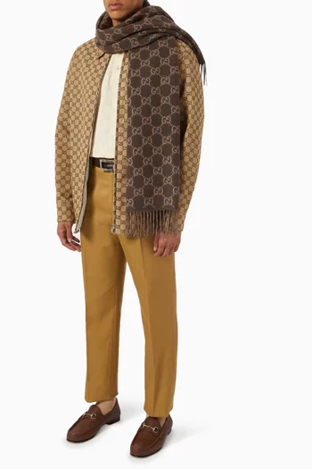 وشاح بنقشة حرفي GG كشمير