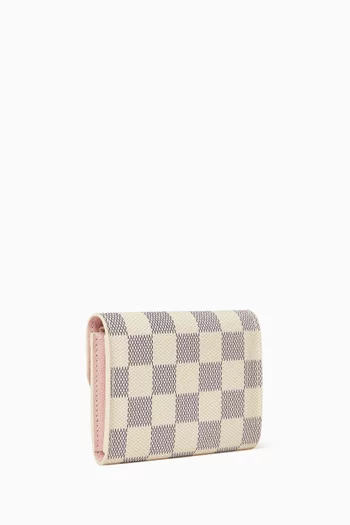 Rosalie Coin Purse in Damier Azur Canvas