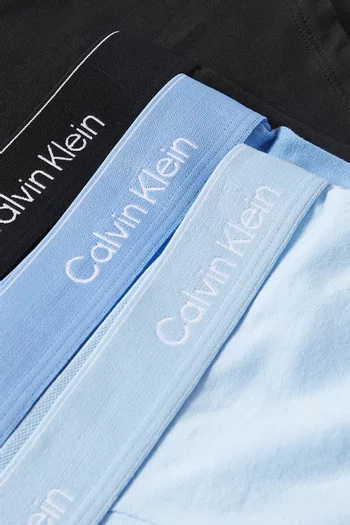 Logo Boxer Briefs in Stretch Cotton, Set of 3