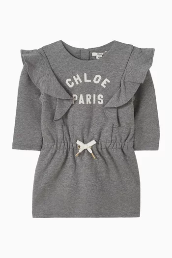 Logo Drawstring Dress