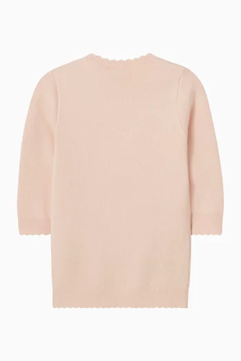 Handwritten Logo Dress in Knit