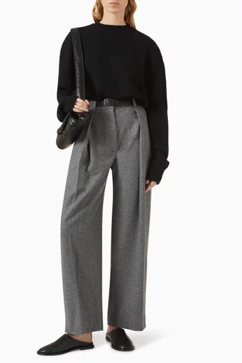 سترة رافاييلا بأكتاف مبطنة مزيج صوف