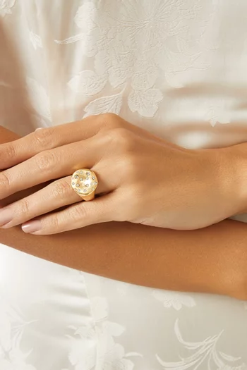 Aurora Dust Chunky Ring in 18kt Gold-plated Brass