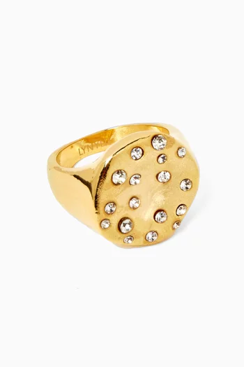 Aurora Dust Chunky Ring in 18kt Gold-plated Brass