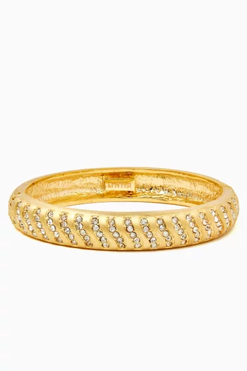 Aurora Wave Chunky Bangle in 18kt Gold-plated Brass