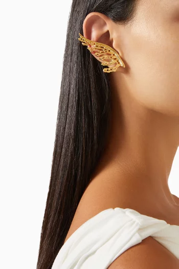Mystic Leaf Ear Cuffs in 18kt Gold-plated Brass