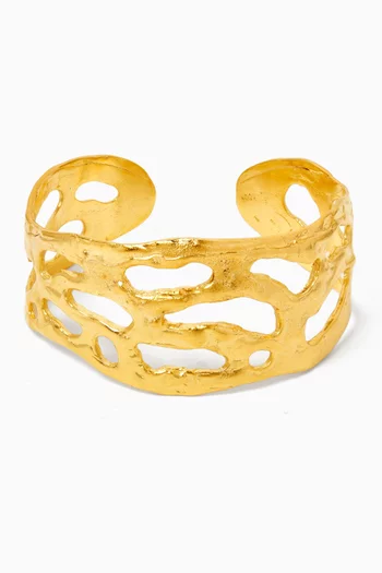 Mystic Embossed Cuff in 18kt Gold-plated Brass