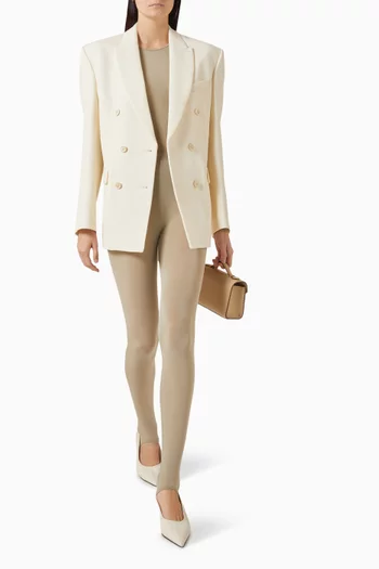 لغينغز شفاف بأشرطة أسفل القدم مزيج نايلون