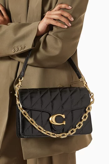 Tabby Quilted Chain Shoulder Bag in Leather