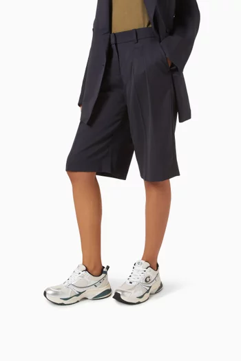 C Logo Sneakers in Mesh & Leather