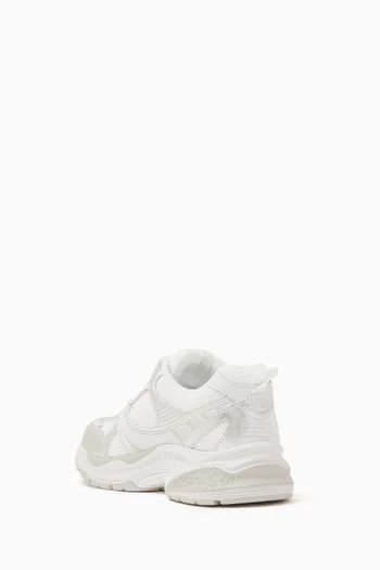 C Logo Sneakers in Mesh & Leather