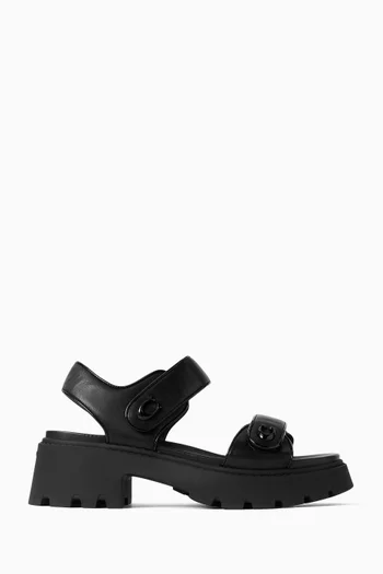 Brynn 25 Platform Sandals in Leather