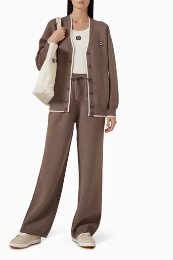 بنطال مطرز بزهرة بوكي 2.0‏ مزيج صوف