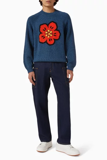 Boke Flower Jumper in Cotton-wool Blend