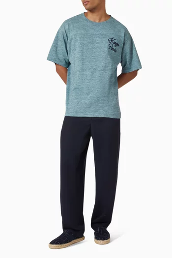 Chainstitch Embroidered T-shirt in Cotton